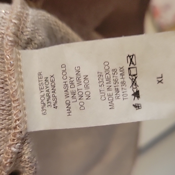 NWOT Honeyme sparkly gold cocoon cardigan size XL - Picture 6 of 8